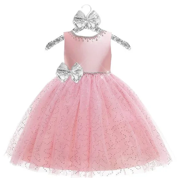 NWT Beautiful Sparkling Bling Rhinestone Sequins Christmas Or Flower Gir… - Picture 5 of 16